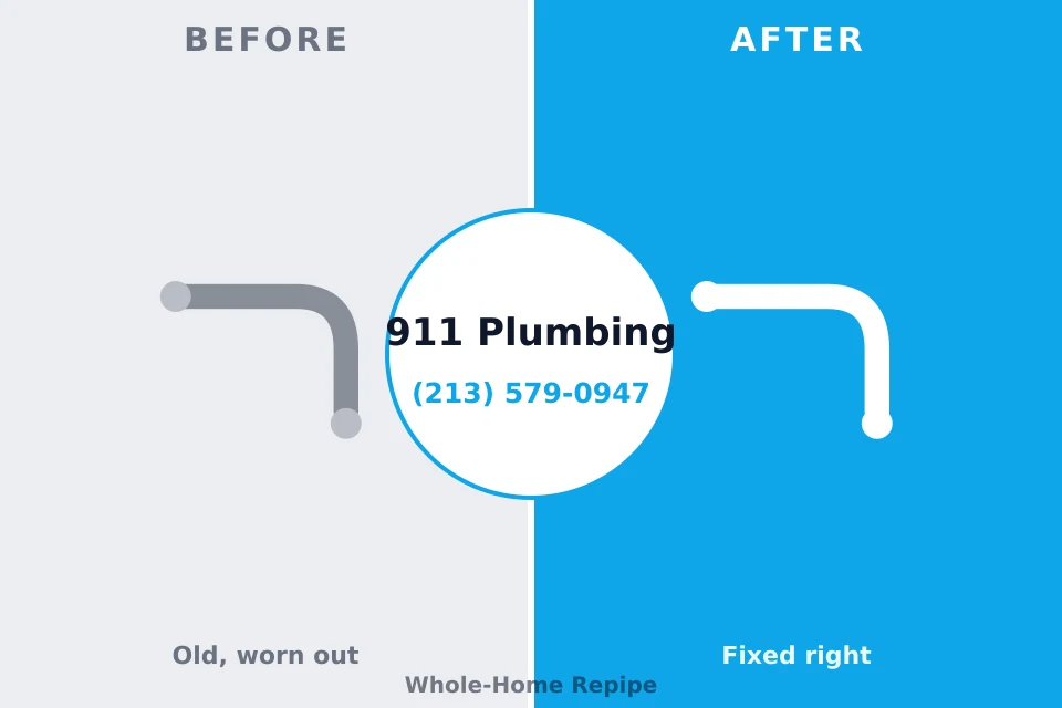 Before and after: plumbing repair South Bradenton, FL